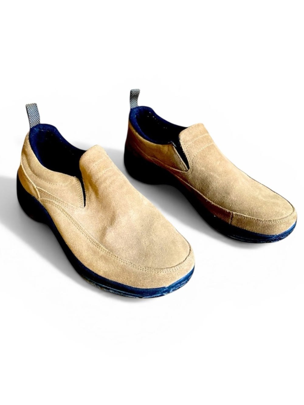 L.L. Bean shoe boots Comfort Moc slip on tan suede 10 cabincore